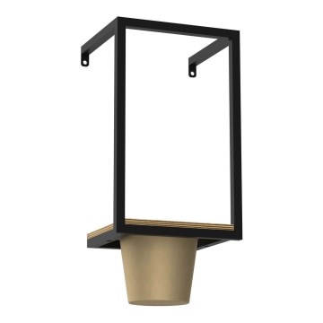 Muur bloempot 38x18 cm goud