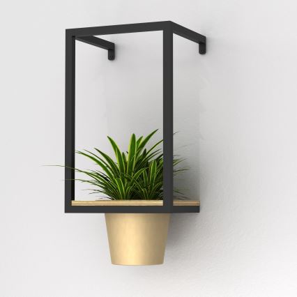 Muur bloempot 38x18 cm goud