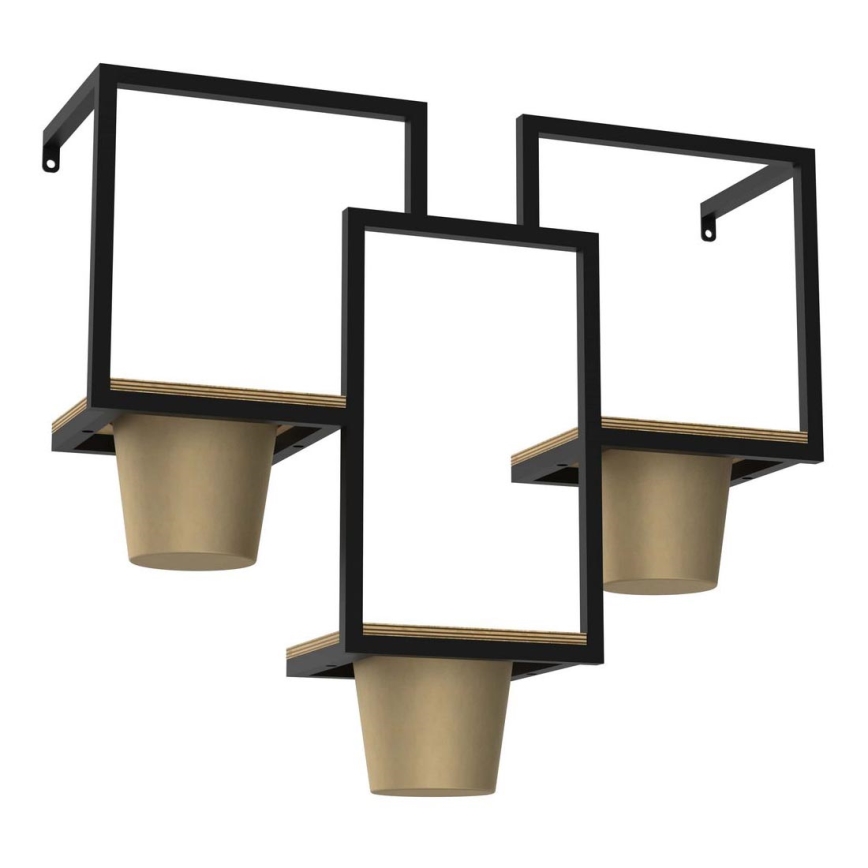 Muur bloempot 46x53 cm goud