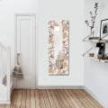 muur spiegel 120x40 cm bloemen