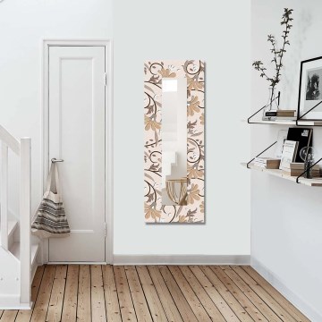 muur spiegel 120x40 cm bloemen