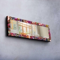 muur spiegel 120x40 cm grenen/bloemen