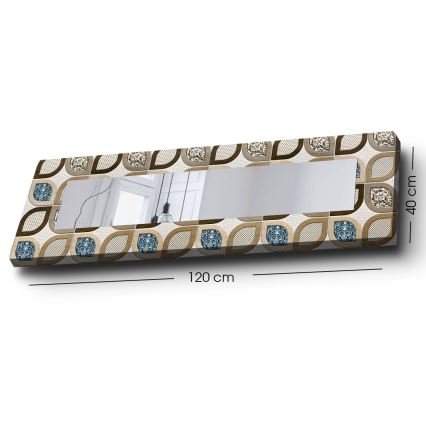 muur spiegel 120x40 cm kleurrijk