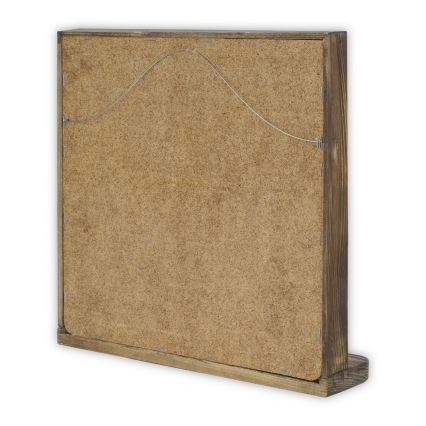 muur spiegel 33x32,5 cm grenen/rood