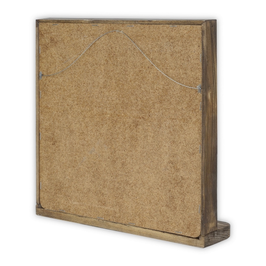 muur spiegel 33x32,5 cm grenen/rood