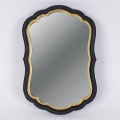 muur spiegel 34,5x23,2 cm zwart/goud