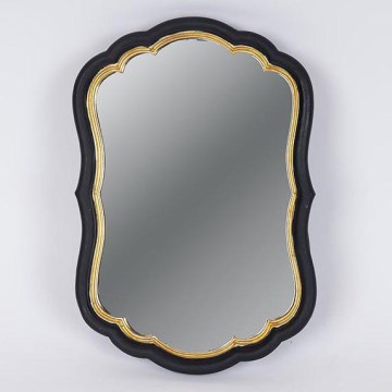 muur spiegel 34,5x23,2 cm zwart/goud