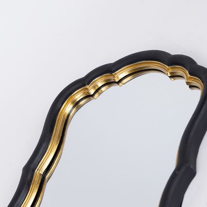 muur spiegel 34,5x23,2 cm zwart/goud