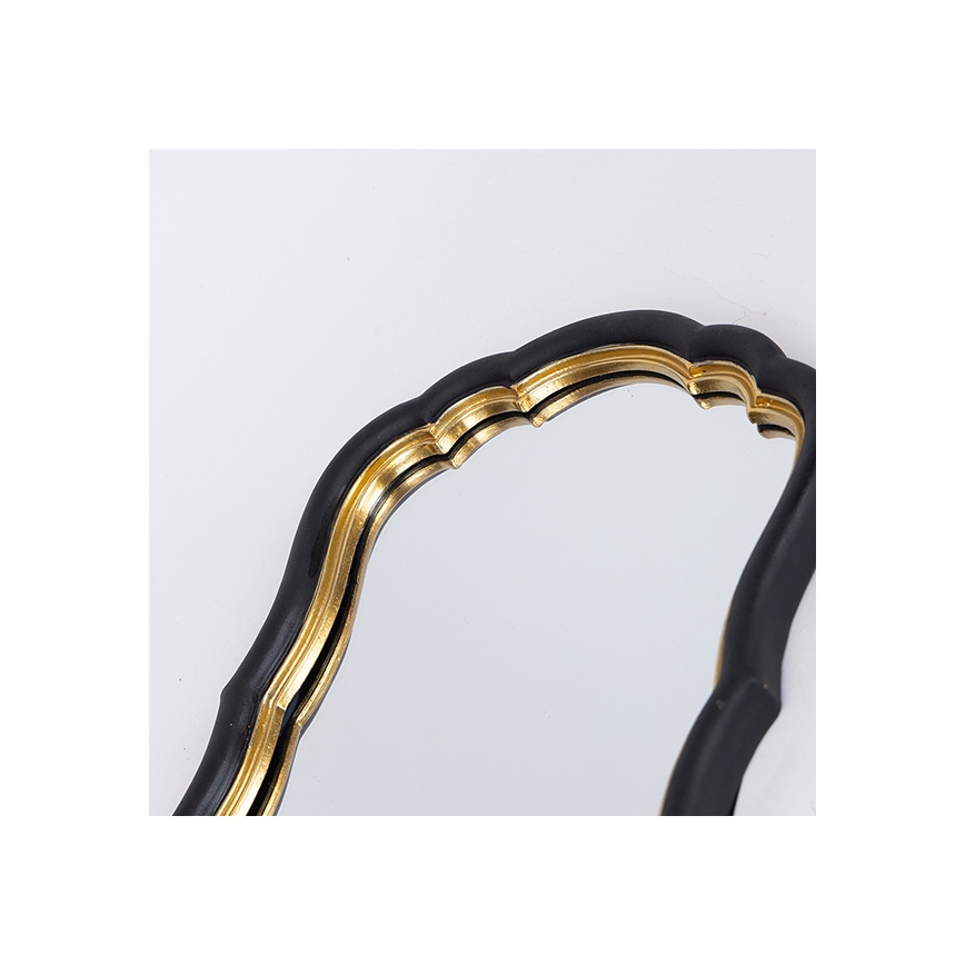 muur spiegel 34,5x23,2 cm zwart/goud