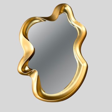 muur spiegel 80x55 cm goud