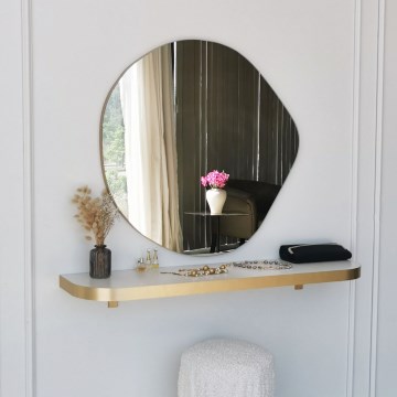 muur spiegel ASSO 70x67 cm goud