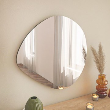 muur spiegel BESSO 60x60 cm zwart