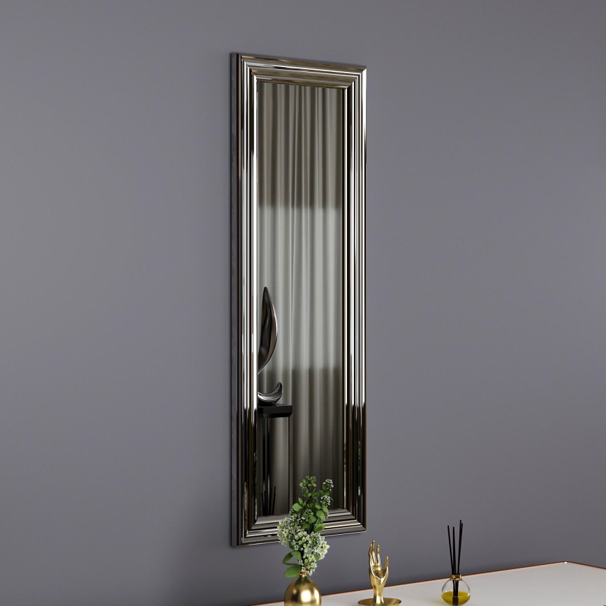 muur spiegel BOSS 90x30 cm zilver
