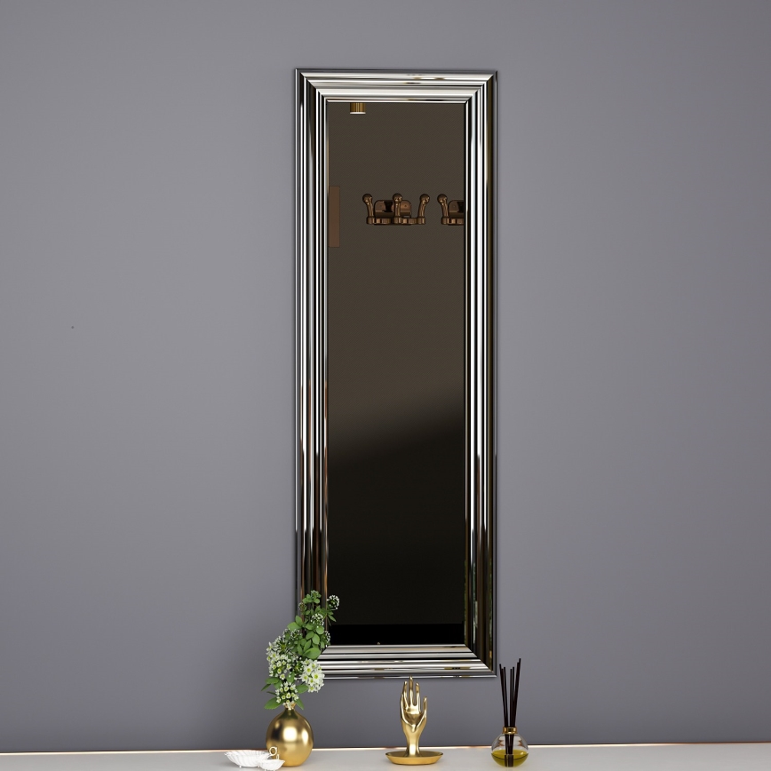 muur spiegel BOSS 90x30 cm zilver