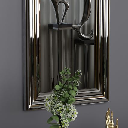 muur spiegel BOSS 90x30 cm zilver