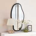 muur spiegel COULDY 85x45 cm zwart