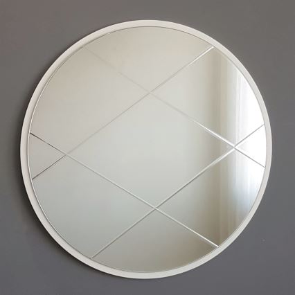 muur spiegel diameter 60 cm wit