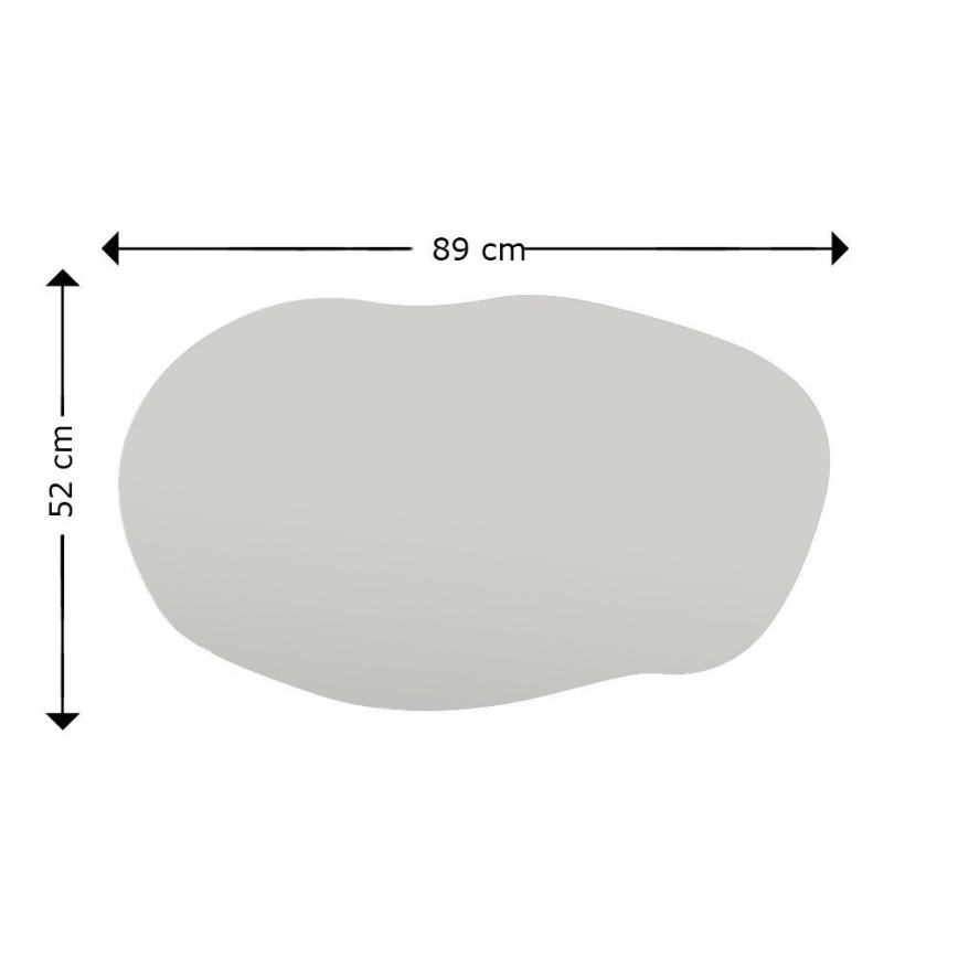 muur spiegel LOSSA 89x52 cm zwart