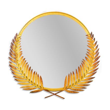 muur spiegel PALM 59x57 cm goud