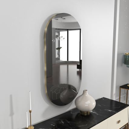 muur spiegel RIORS 85x45 cm zwart