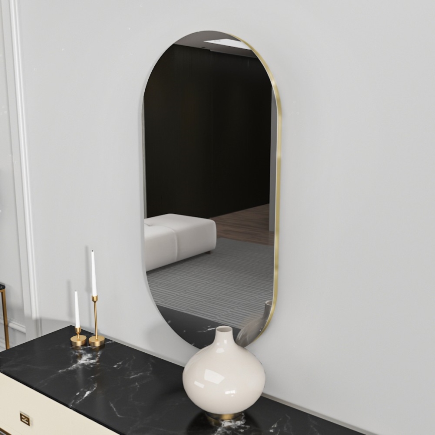 muur spiegel RIORS 85x45 cm zwart