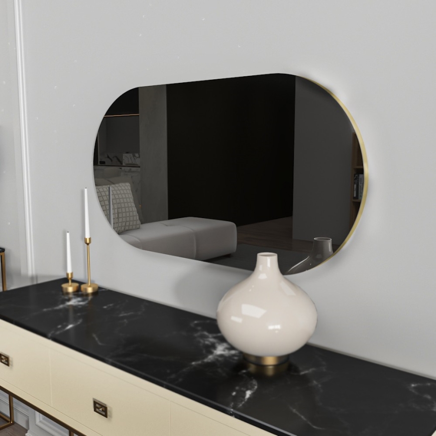 muur spiegel RIORS 85x45 cm zwart