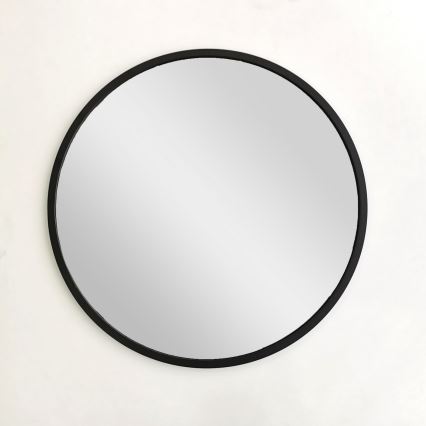 muur spiegel SIYAH diameter 60 cm zwart