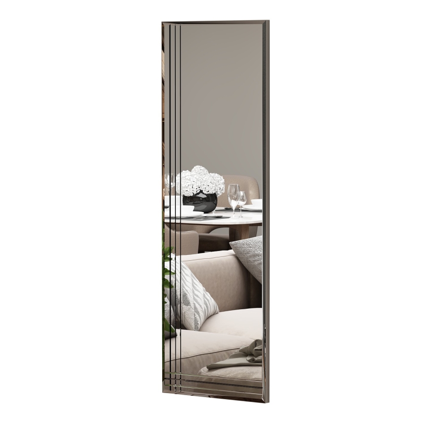 muur spiegel TRIO 120x40 cm glanzend chroom
