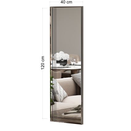 muur spiegel TRIO 120x40 cm glanzend chroom