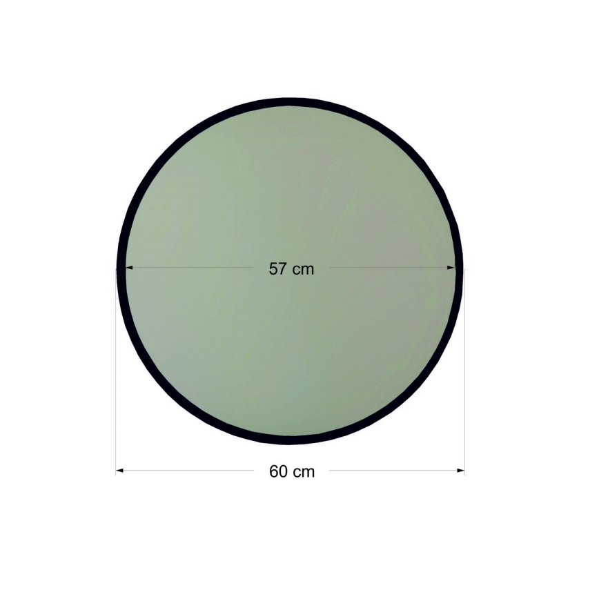 muur spiegel YUVARLAK diameter 60 cm zwart