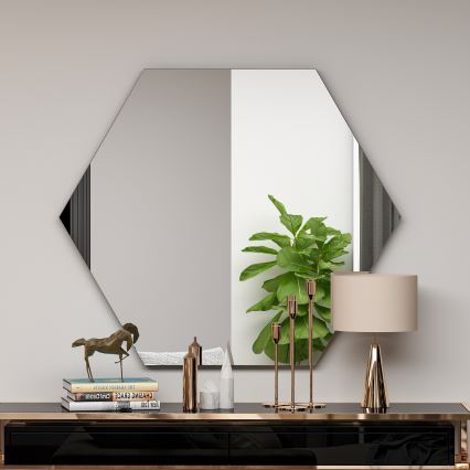 muur spiegel ZEO 60x70 cm zwart
