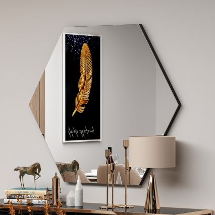 muur spiegel ZEO 60x70 cm zwart