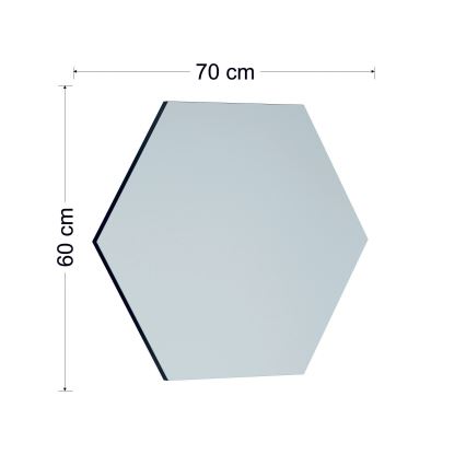muur spiegel ZEO 60x70 cm zwart