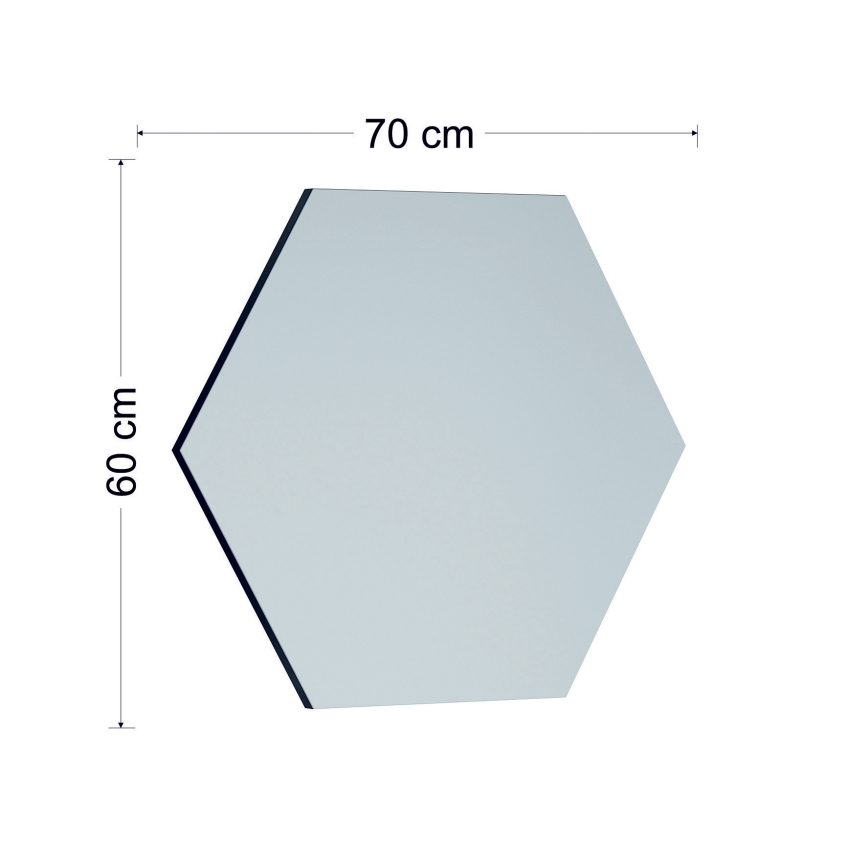 muur spiegel ZEO 60x70 cm zwart