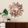 muur spiegel ZON diameter 75 cm bruin