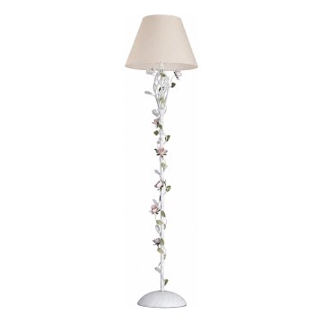 MW-LIGHT - Vloerlamp FLORA 1xE27/40W/230V wit/crème