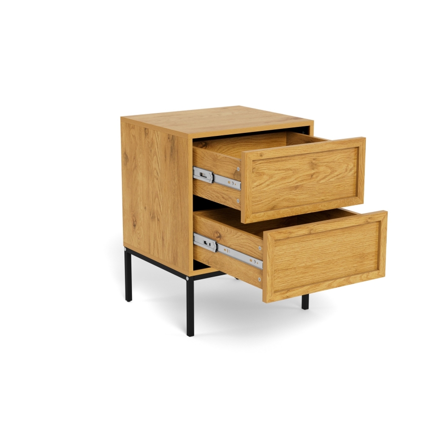 Nachtkastje ALIN 46 x 40 cm lichtbruin