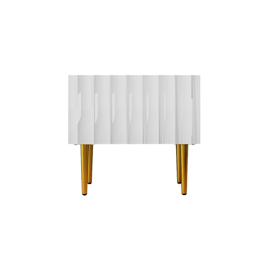 Nachtkastje ARCOS 46x50 cm wit/goud