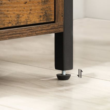 Nachtkastje ARIN bruin/zwart