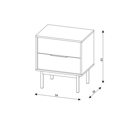 Nachtkastje ELI, zwart