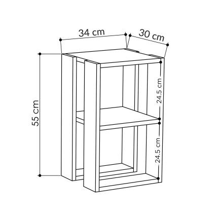 Nachtkastje LONIE 55x30 wit