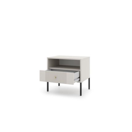 Nachtkastje LUE beige/zwart