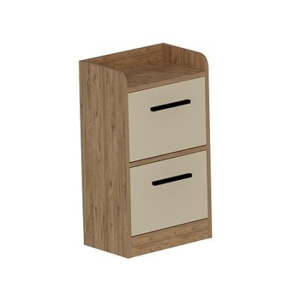 Nachtkastje LUSES 79,4x45 cm grenen atlantic/beige