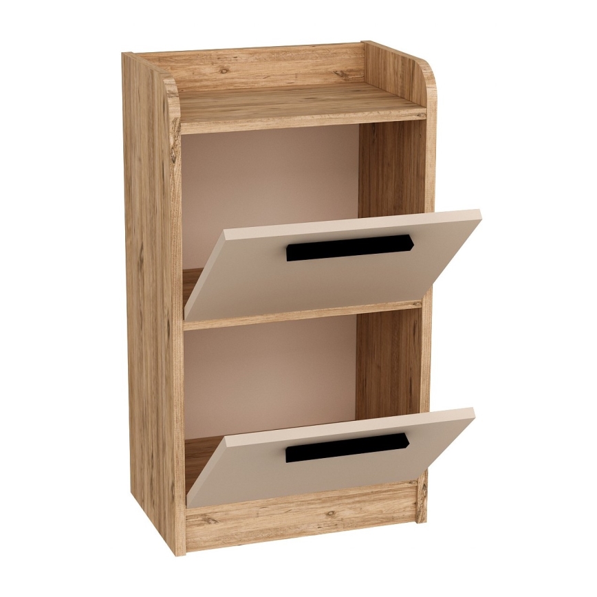 Nachtkastje LUSES 79,4x45 cm grenen atlantic/beige