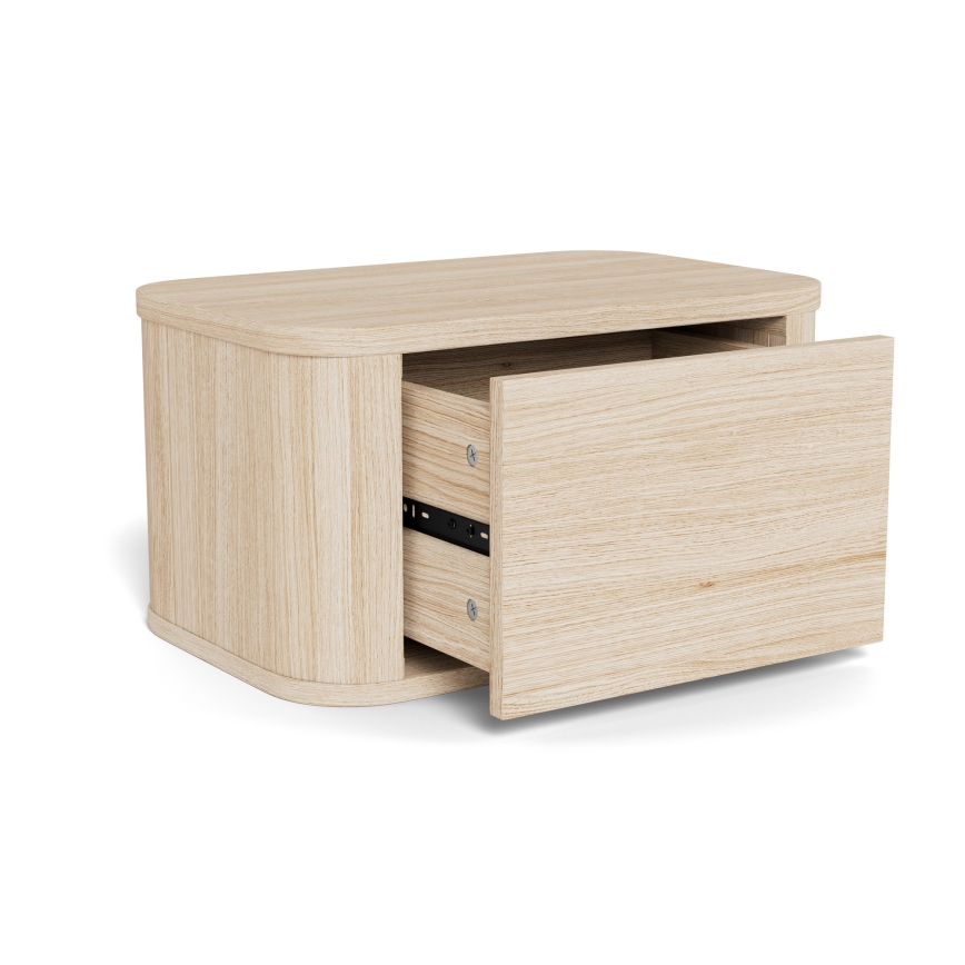 Nachtkastje MADERA 46x30 cm wit eiken