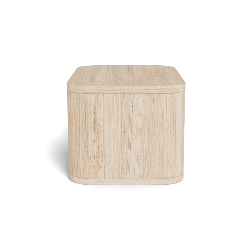 Nachtkastje MADERA 46x30 cm wit eiken