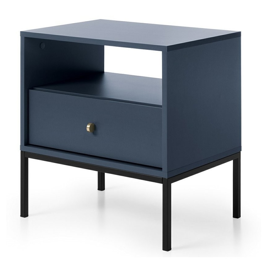 Nachtkastje MONO 56x54 cm blauw