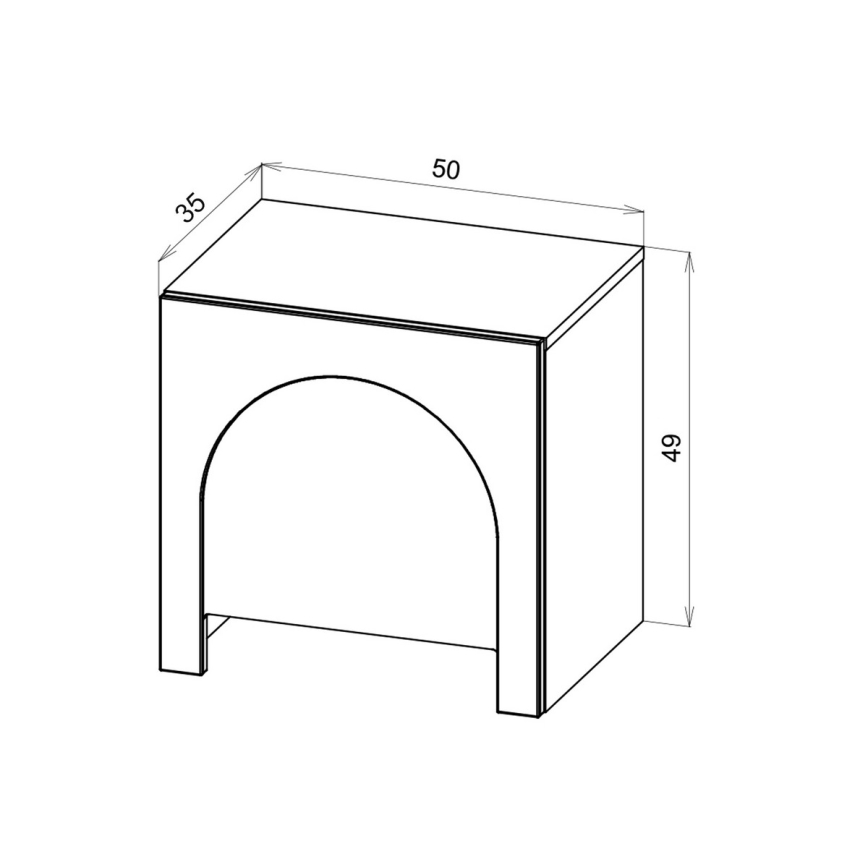 Nachtkastje NIO antraciet