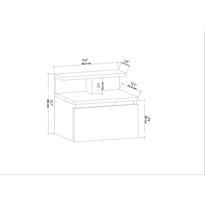 Nachtkastje NOVEN eiken