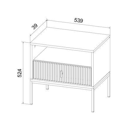 Nachtkastje SUE beige/kasjmier